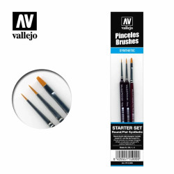 PINCEL PRECISION STARTER SET DETAIL REDONDO MANGO TRIANGULAR 1, 3/0 y PLANO 4 PINCEL PRECISION STARTER SET DETAIL REDONDO MANGO TRIANGULAR 1, 3/0 y PLANO 4