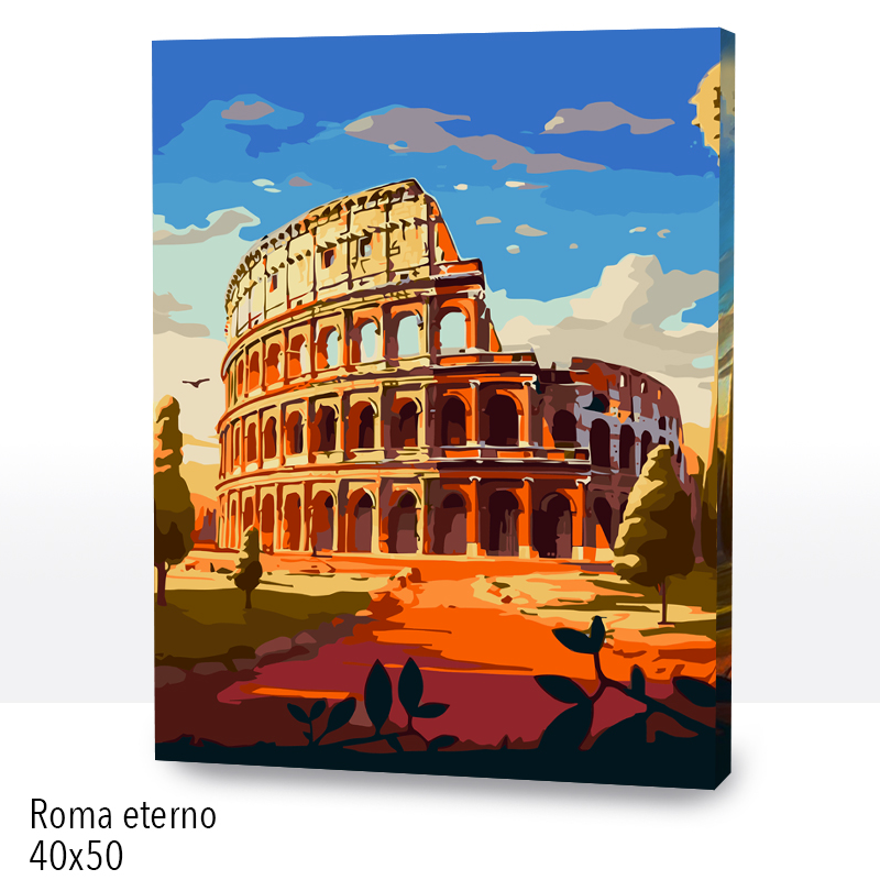 KIT PAINT BY NUMBERS ROMA ETERNO 40X50