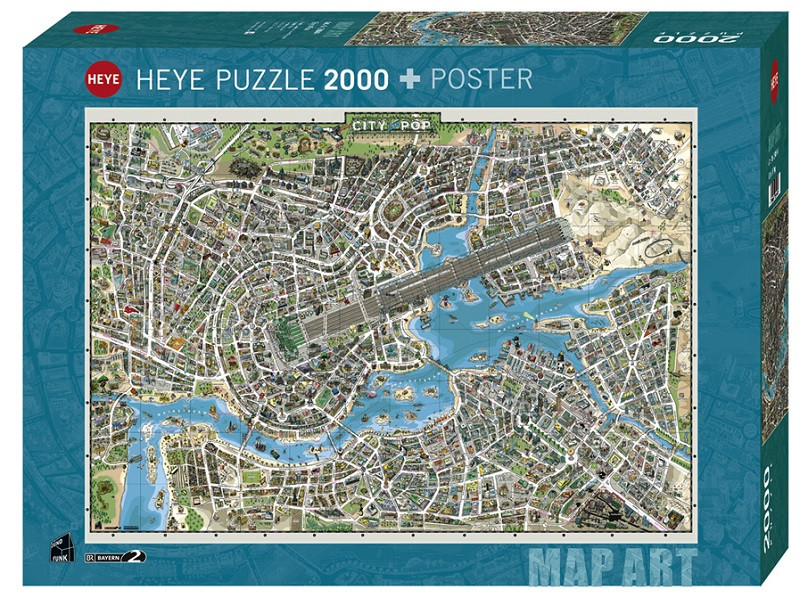 Puzzle 2000 pzs. Map Art, City of Pop