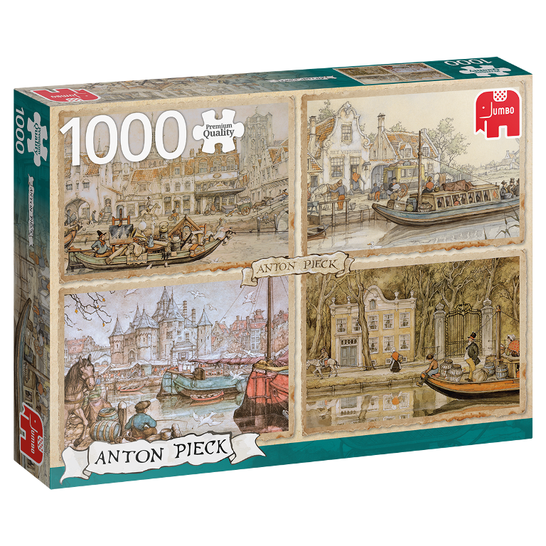 Puzzle 1000 pzs. A. Pieck, Canal Boats