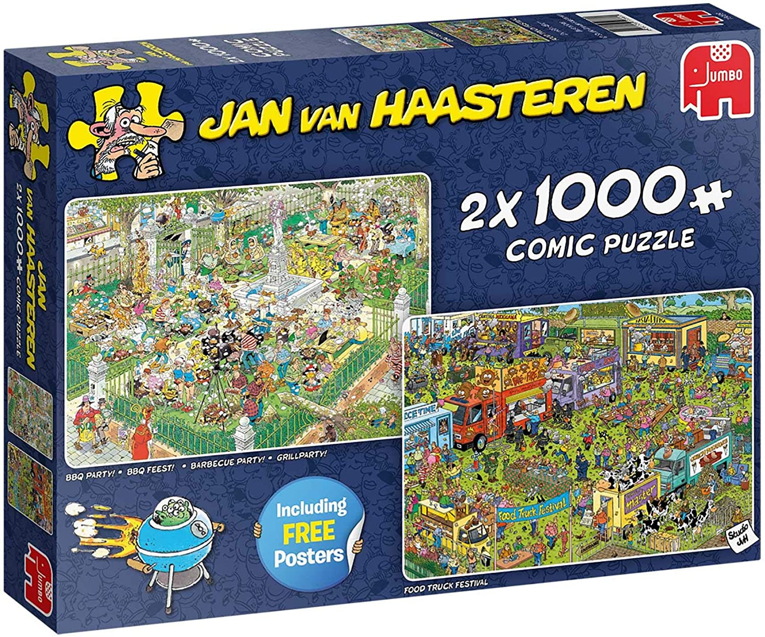 Puzzle 2x1000 pzs. Jan van Haasteren, Food Festival