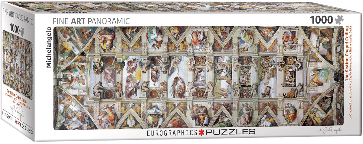 Puzzle 1000 pzs. Michelangelo The Sistine Chapel Ceiling Panoramic