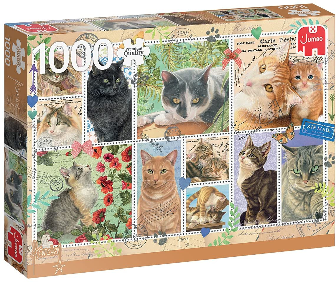 Puzzle 1000 pzs. Francien, Cat Stamps