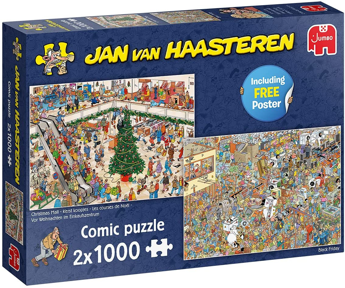 Puzzle 2x1000 pzs. Jan van Haasteren, Holyday Shopping