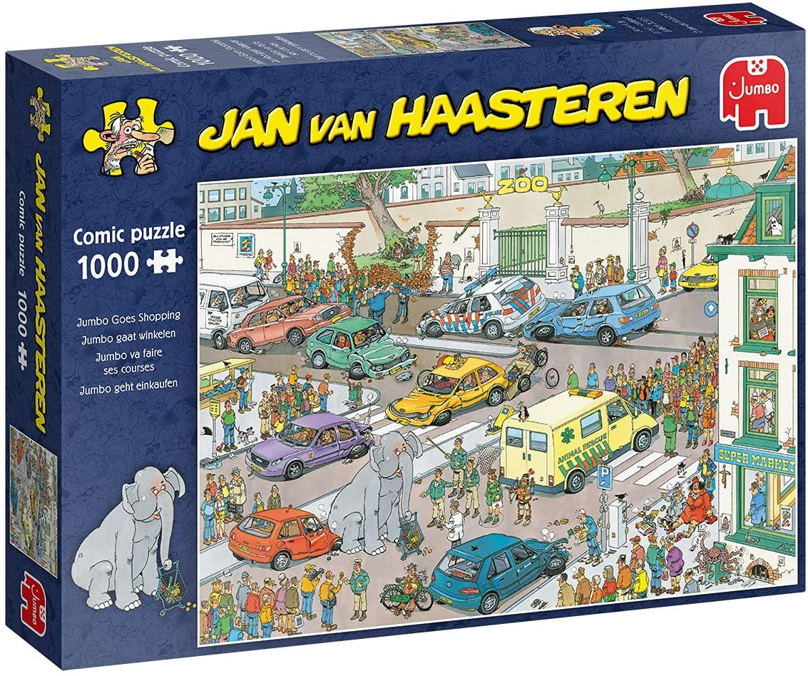 Puzzle 1000 pzs. Jan van Haasteren, Jumbo Goes Shopping