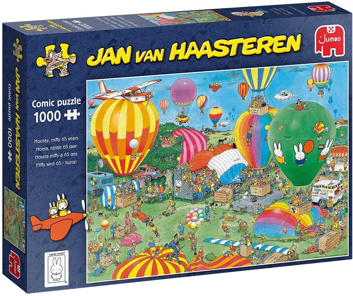 Puzzle 1000 pzs. Jan van Haasteren, Hooray, Miffy 65 years
